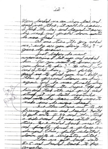 Photo copy of a page from Bonin's jailhouse diaries/murder confession stories, which were hidden away for over 40  years used in the writing of 'Without Redemption: Creation & Deeds of Freeway Killer Bill Bonin, His Five Accomplices & How One Who Escaped Justice.' 